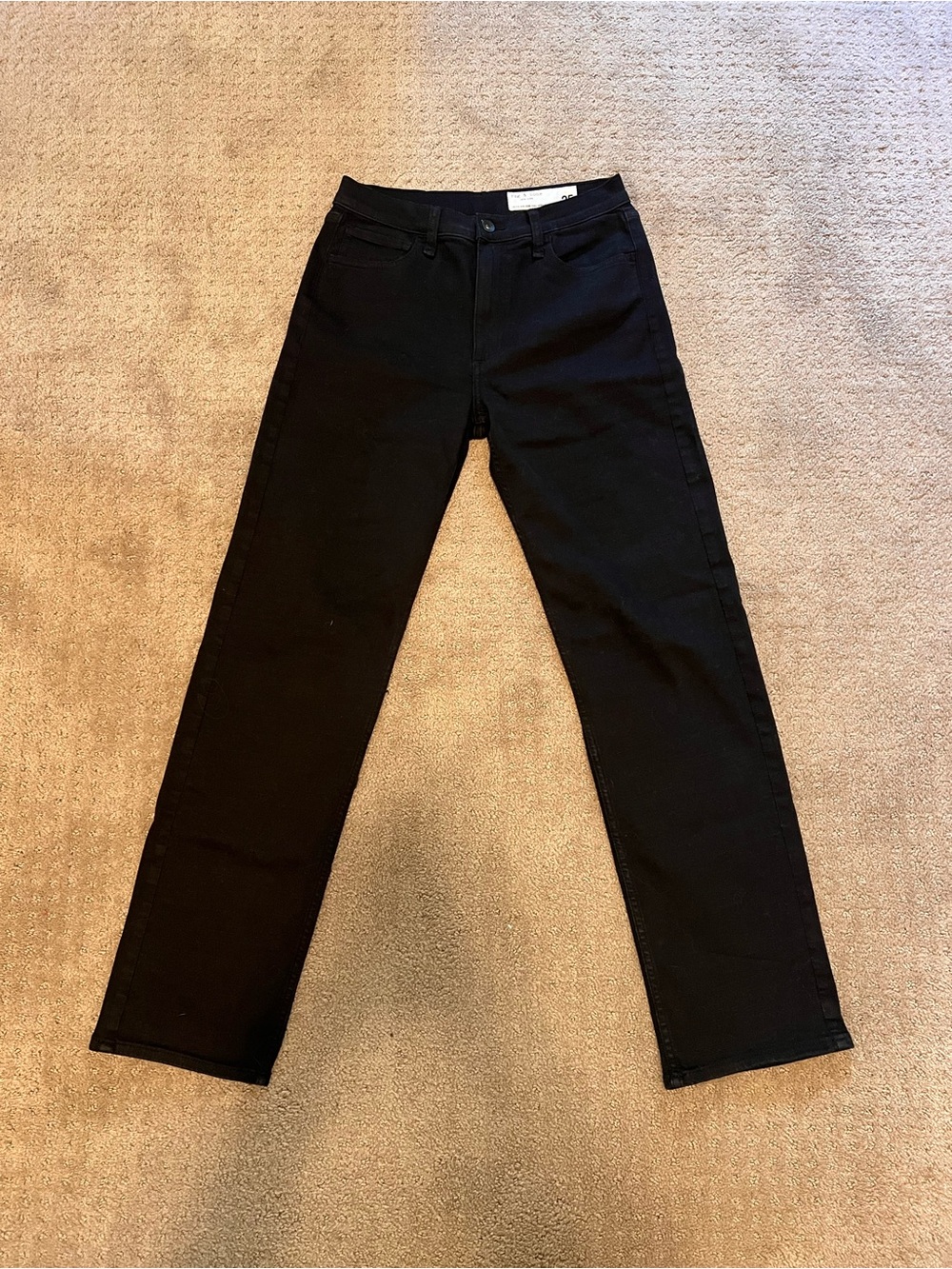 rag & bone Black Hattie Mid-Rise Full-Length Jeans